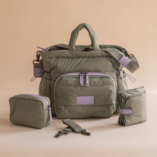 Avery Row Baby Changing Tote Bag - Olive