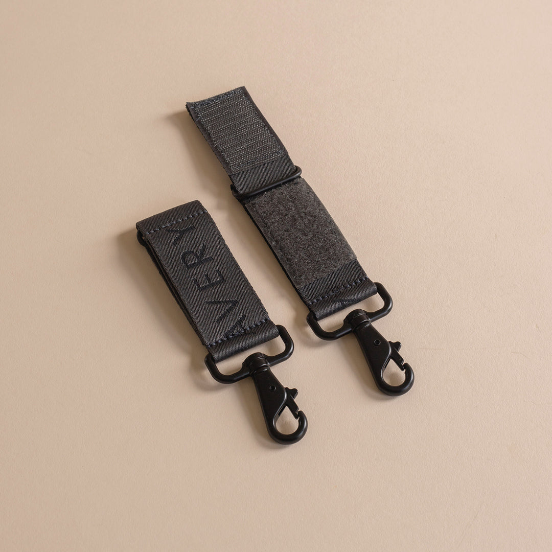 Avery Row Logo Pram Bag Clips - Soft Black
