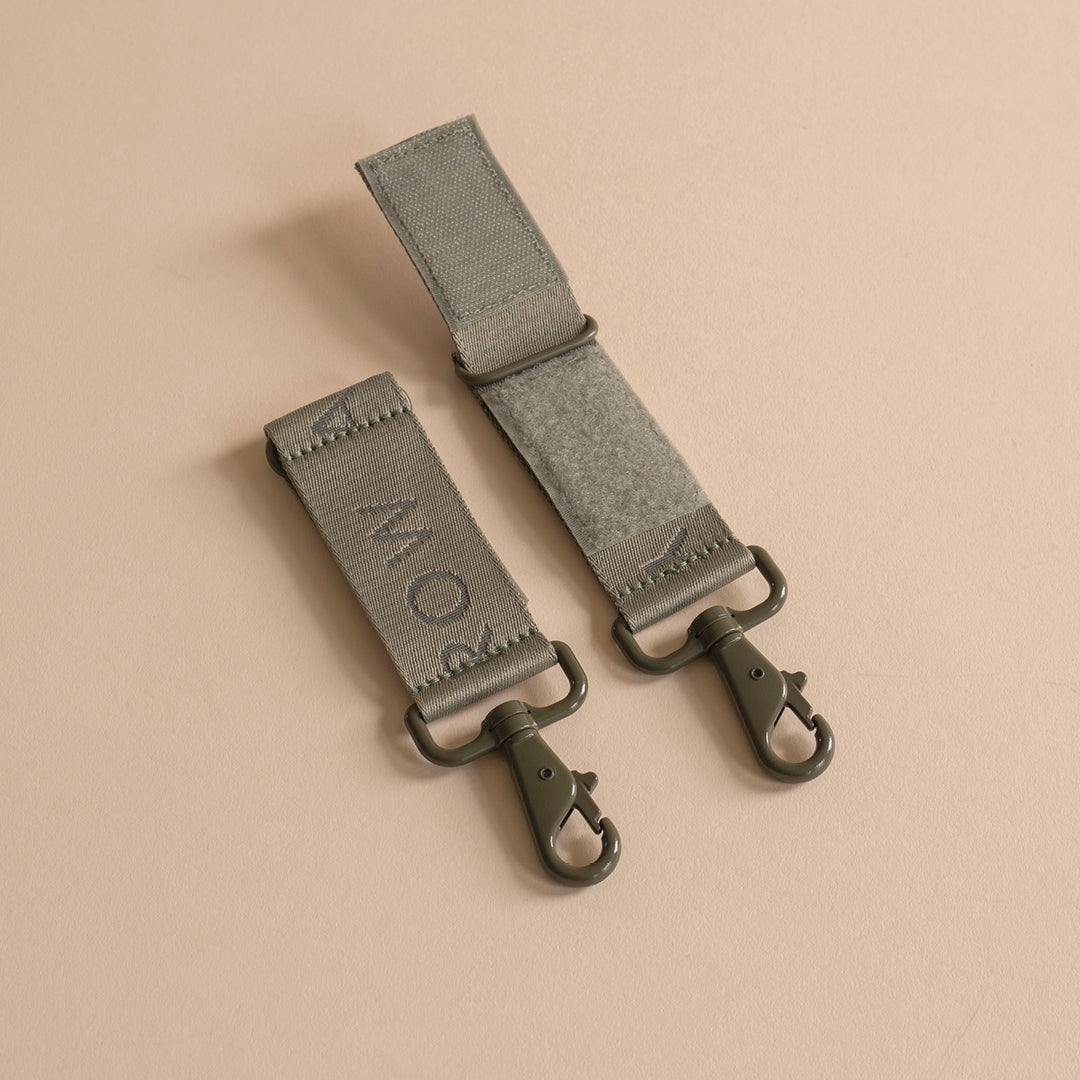 Avery Row Logo Pram Bag Clips - Olive