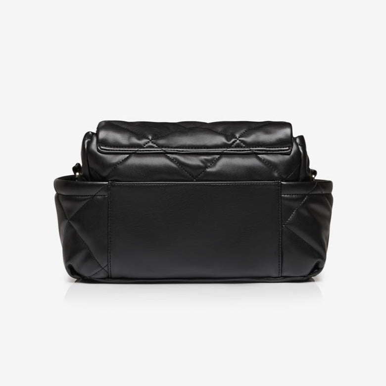 Tiba + Marl Nova Eco Compact Changing Bag - Black Quilted Faux Leather