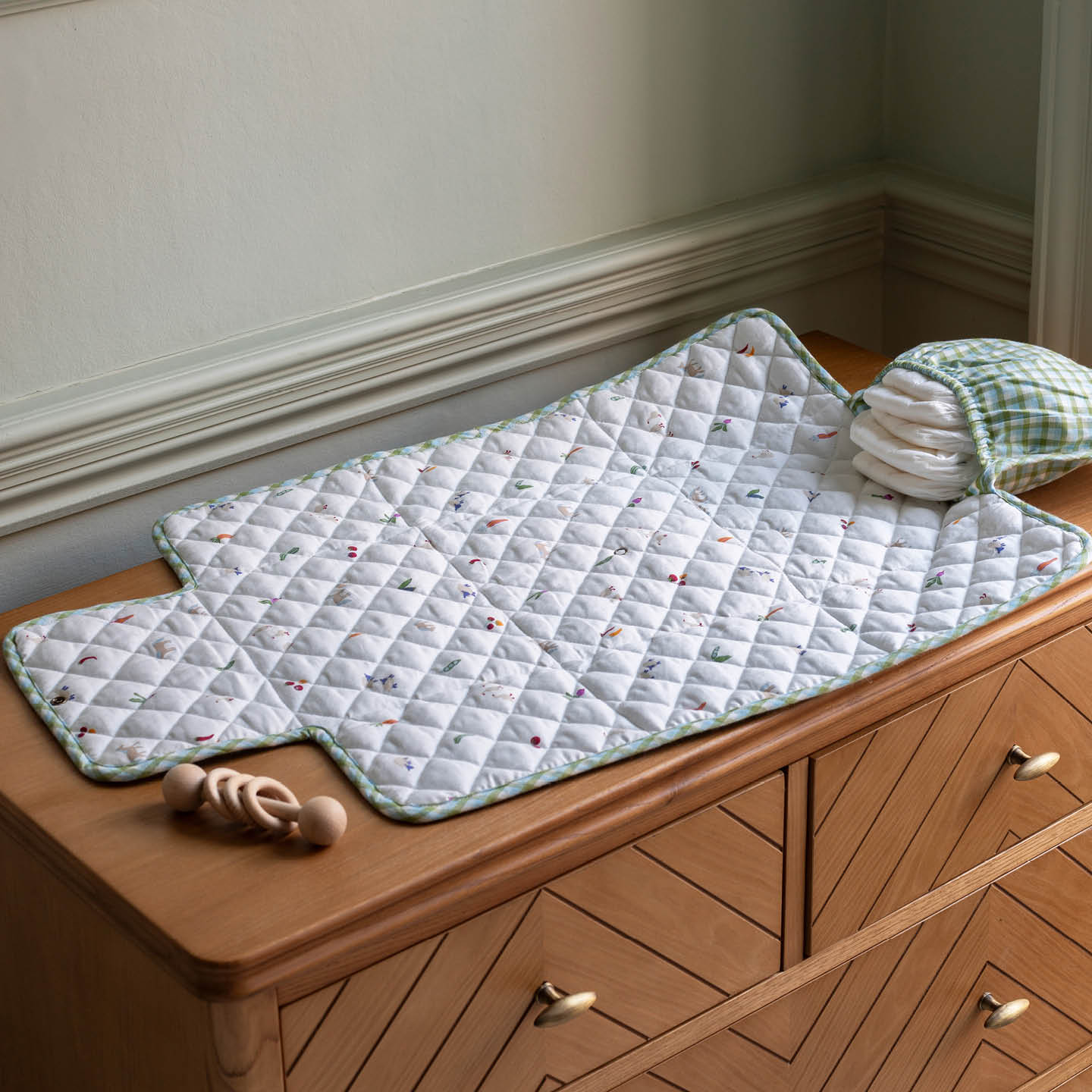 Avery Row Travel Baby Changing Mat - Greenhouse Gingham