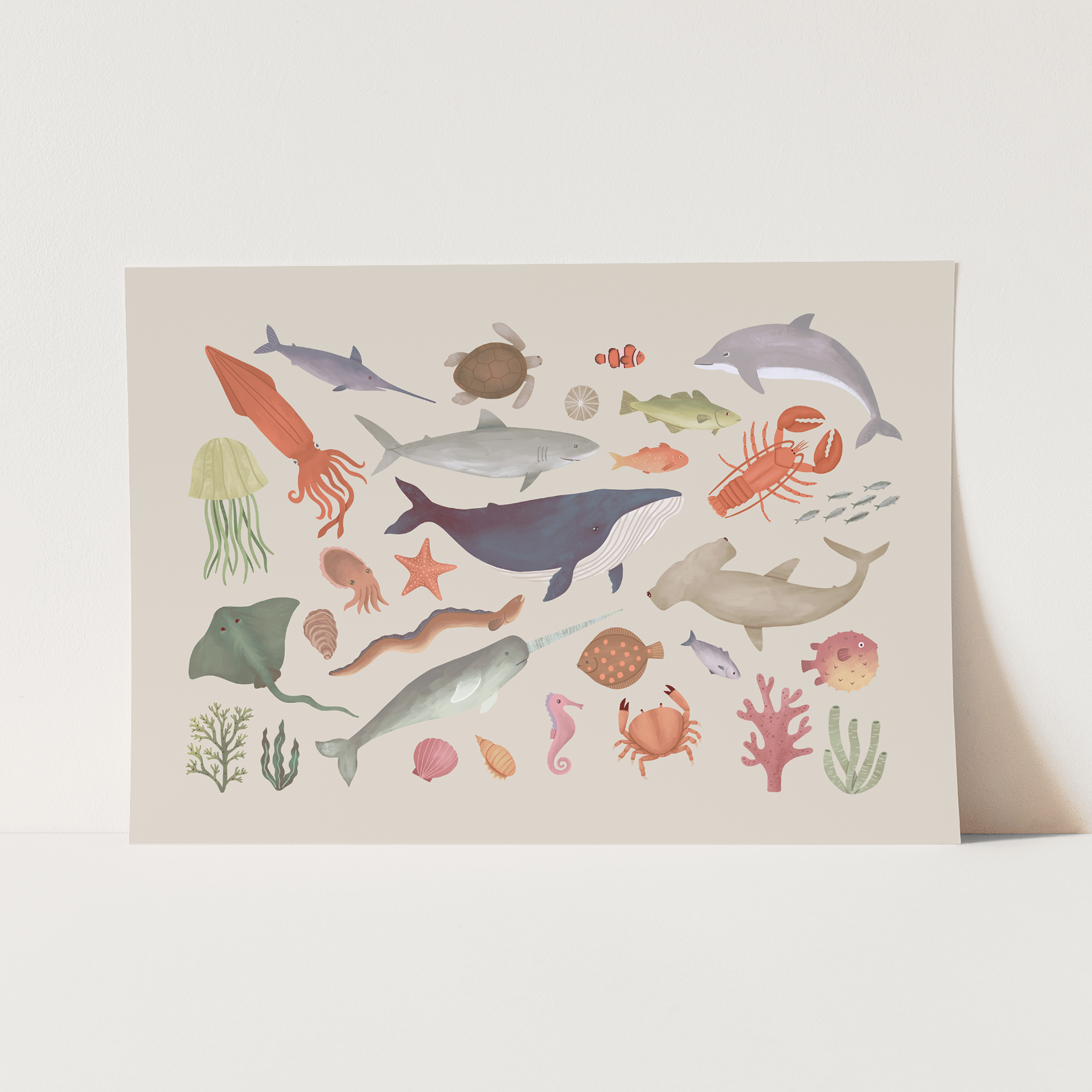 Kid of the Village Ocean Life Art Print - Stone