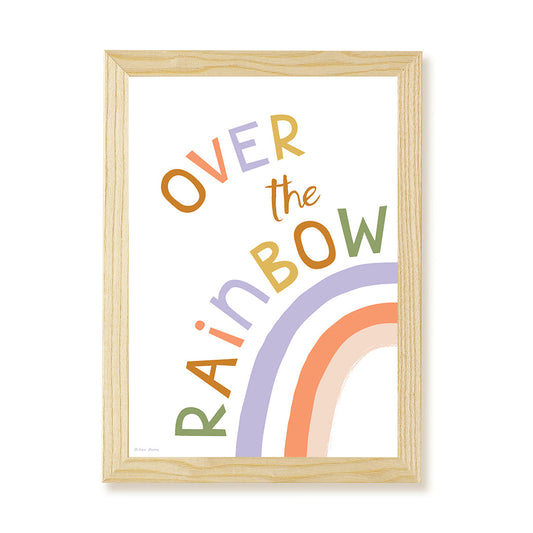 Over the Rainbow Kids Art Print by Hibou Home