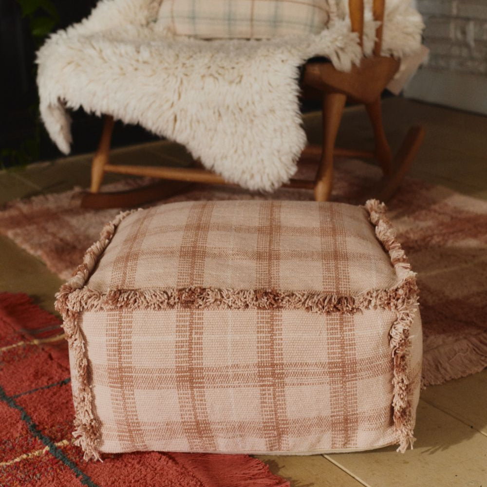 Lorena Canals Handloom Pouf - Rose