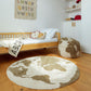 Lorena Canals Pouf - Rugcycled - World Map