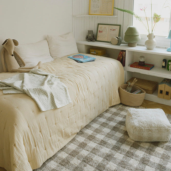 Lorena Canals Pouf - Vichy Ivory