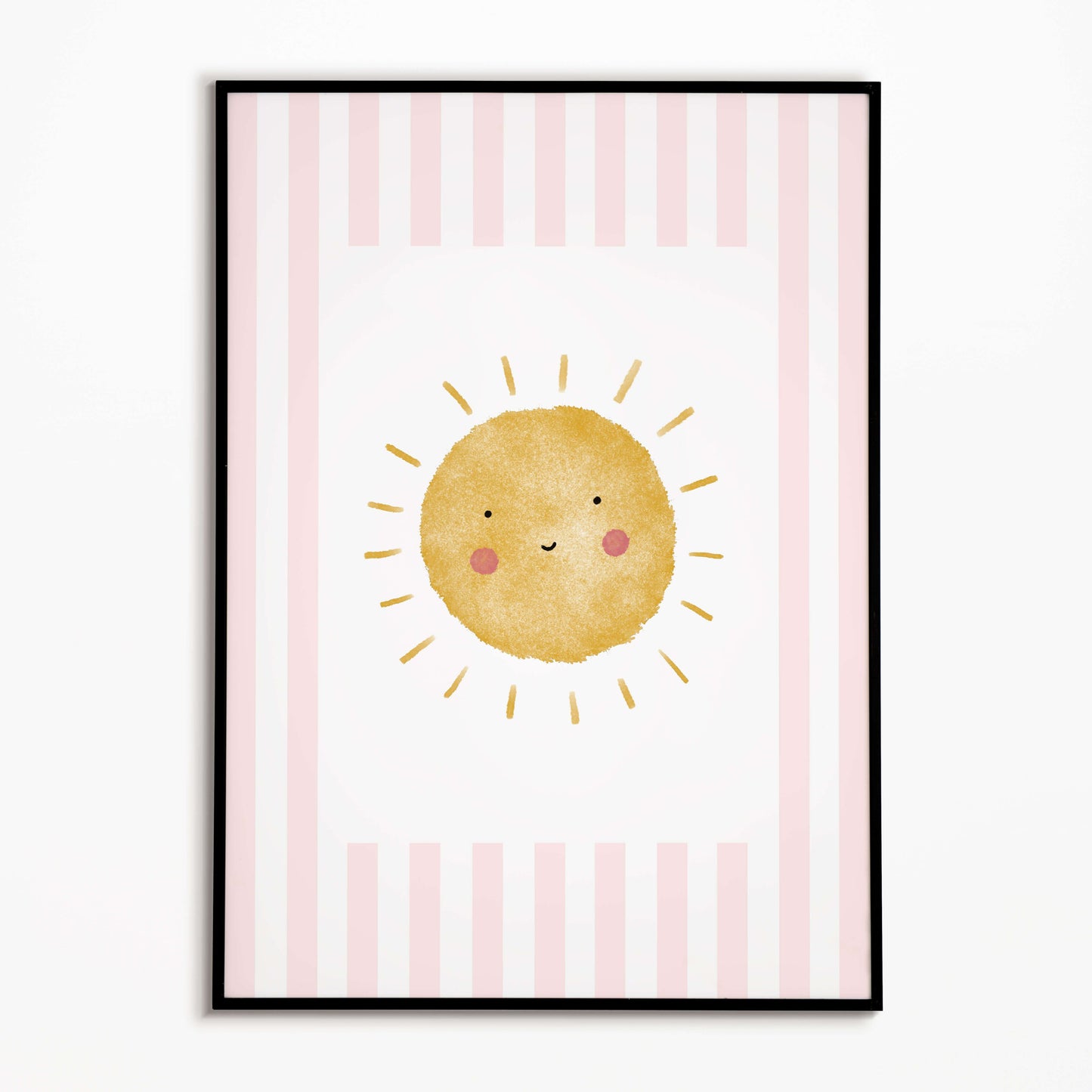 The Little Jones Sunshine Print - Pale Pink Stripes