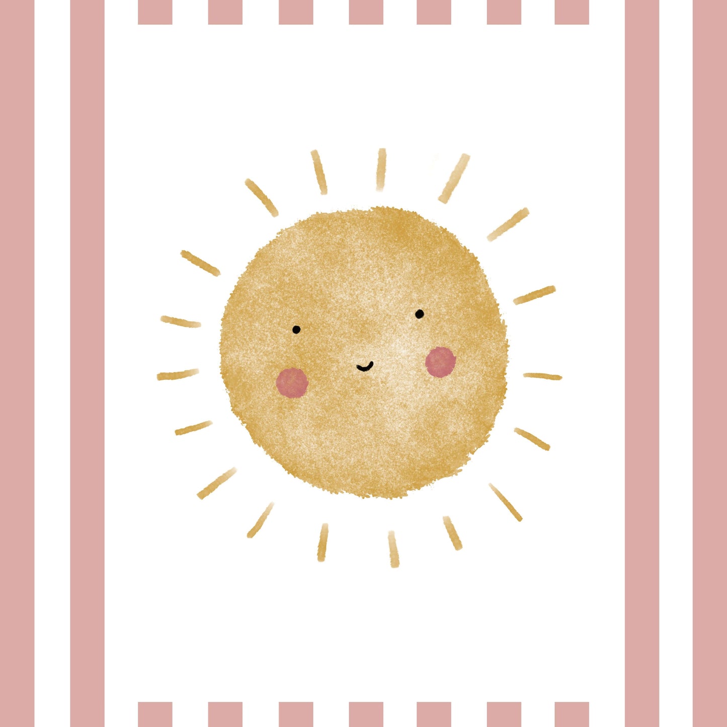 The Little Jones Sunshine Print - Pale Red Stripes