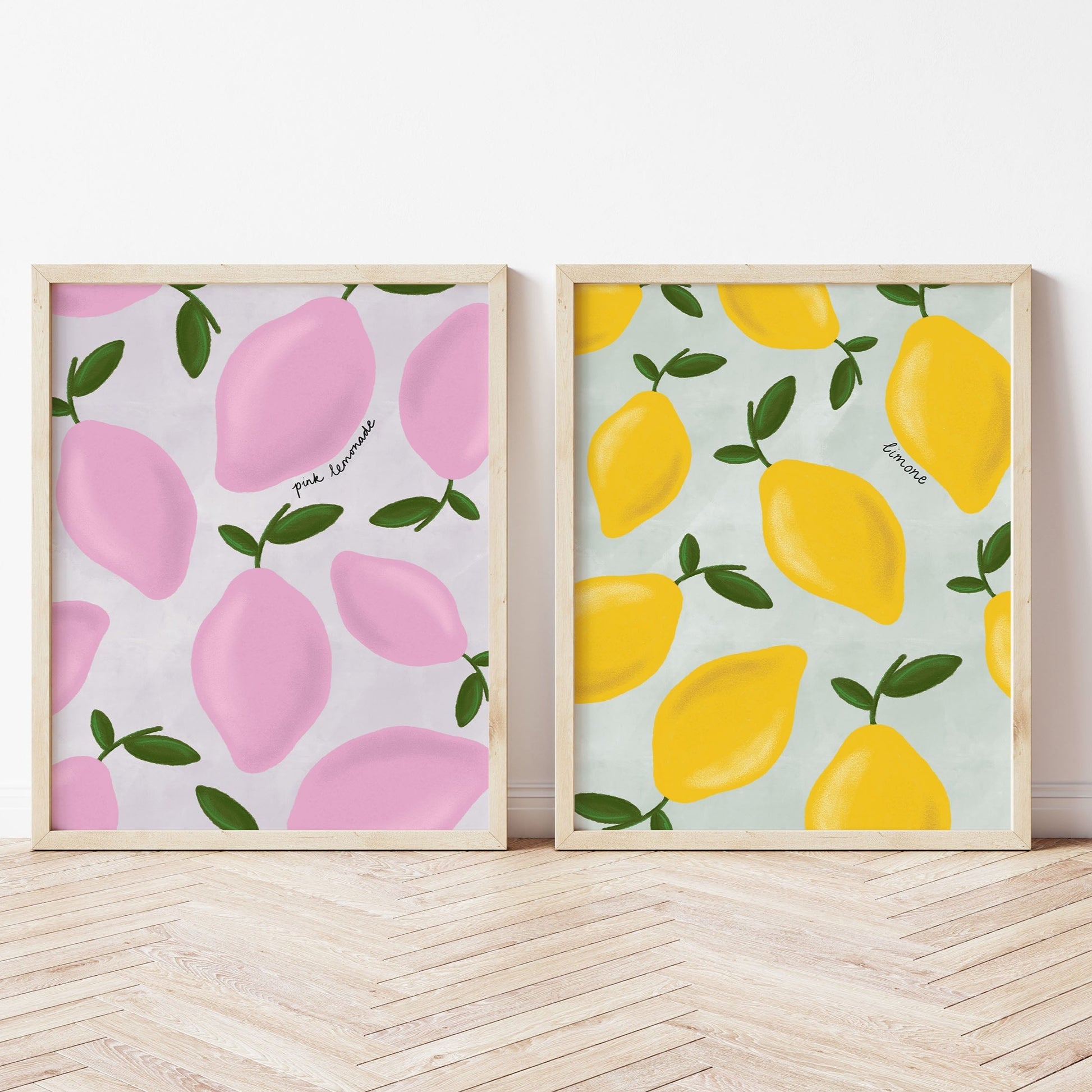 Pink Lemonade Pattern Art Print by The Little Jones (14 Sizes Available)