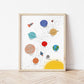 The Little Jones Planets Print - White