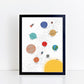 The Little Jones Planets Print - White