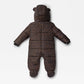 Finnsøn ANDERS Eco Snowsuit - Chocolate Leopard (With Feet)
