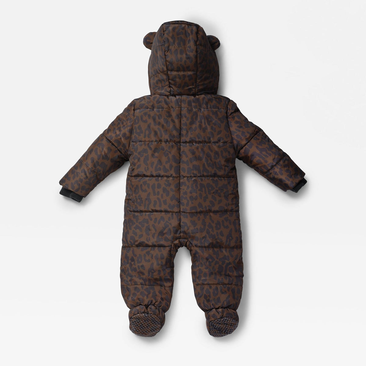 Finnsøn ANDERS Eco Snowsuit - Chocolate Leopard (With Feet)