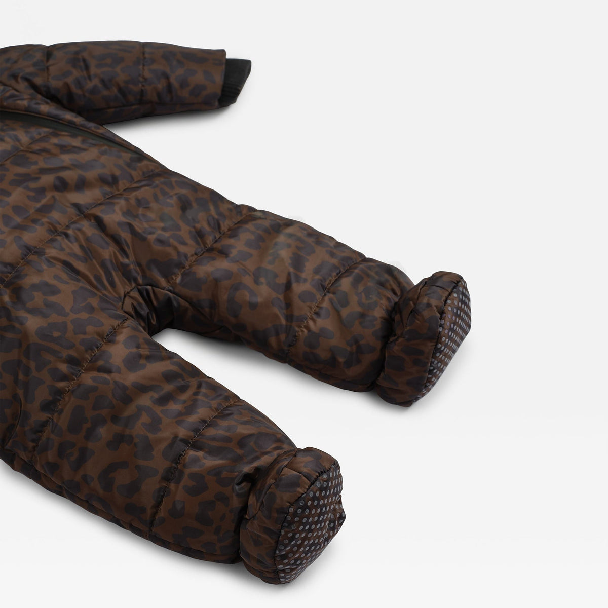 Finnsøn ANDERS Eco Snowsuit - Chocolate Leopard (With Feet)