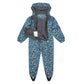 Toastie Kids Waterproof Packable Puddlesuit - Floral Blue/Rose Garden