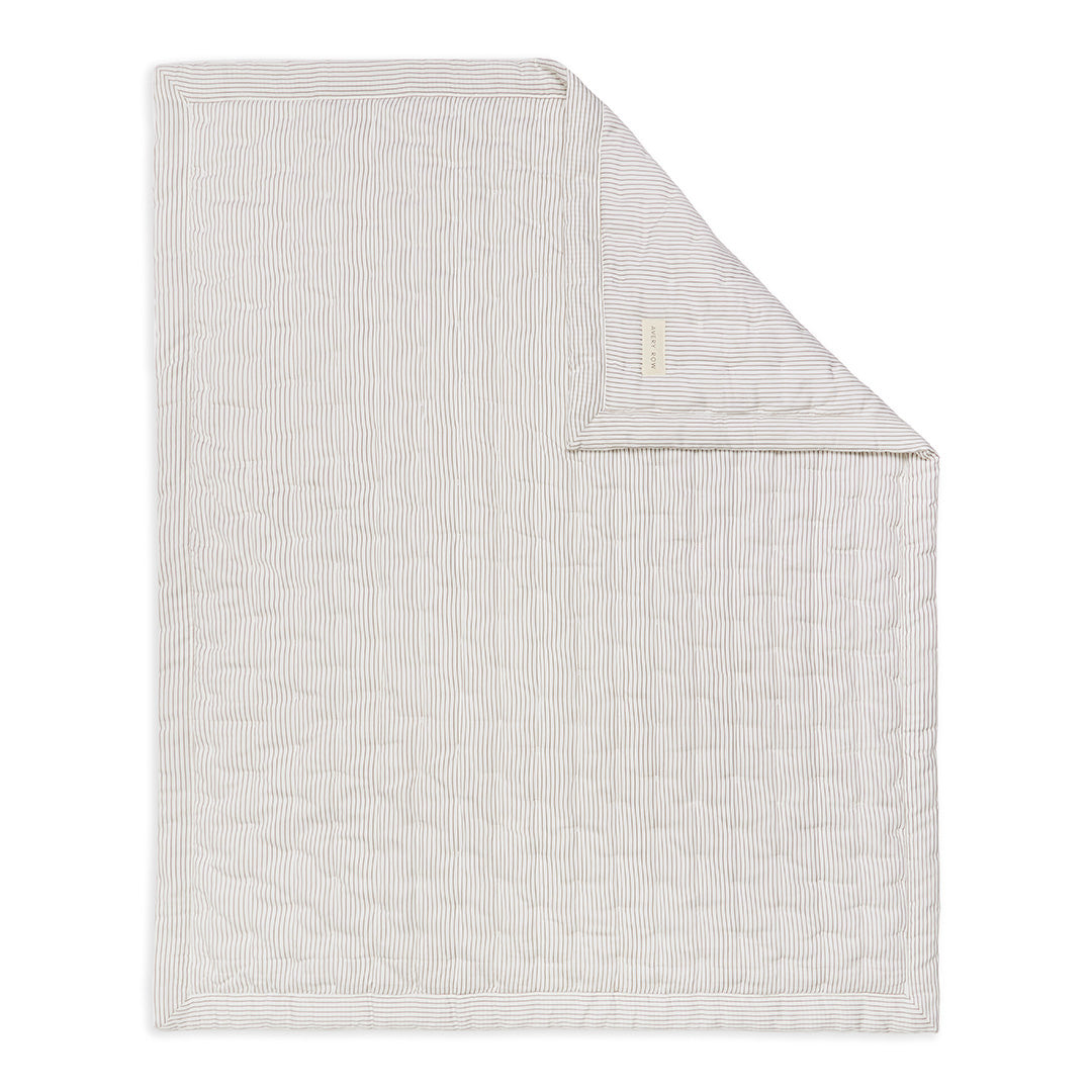 Avery Row Quilted Bedspread - Natural Stripe (2 Sizes Available)