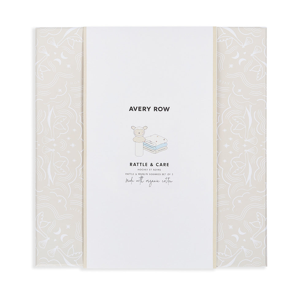 Avery Row Rattle & Care New Baby Gift Set - Little Farm