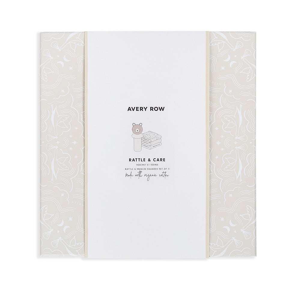 Avery Row Rattle & Care New Baby Gift Set - Nature Trail