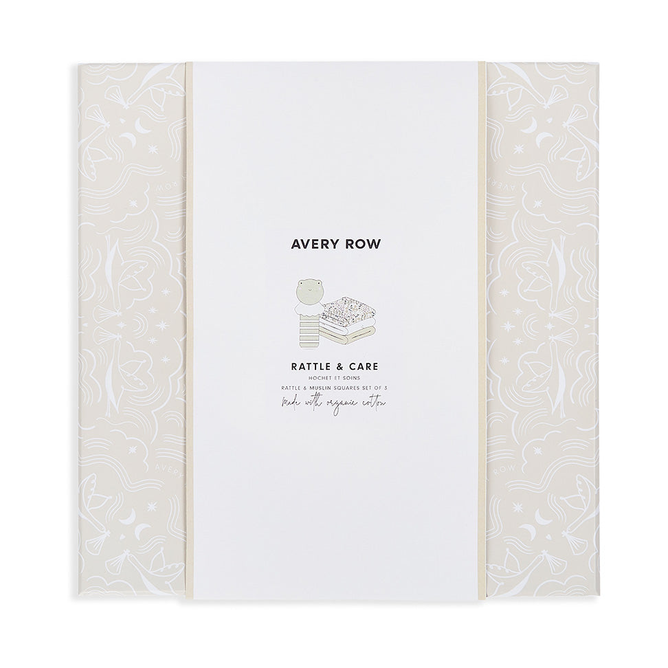 Avery Row Rattle & Care New Baby Gift Set - Riverbank
