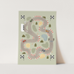 Kid of the Village Race Track Art Print - Sage