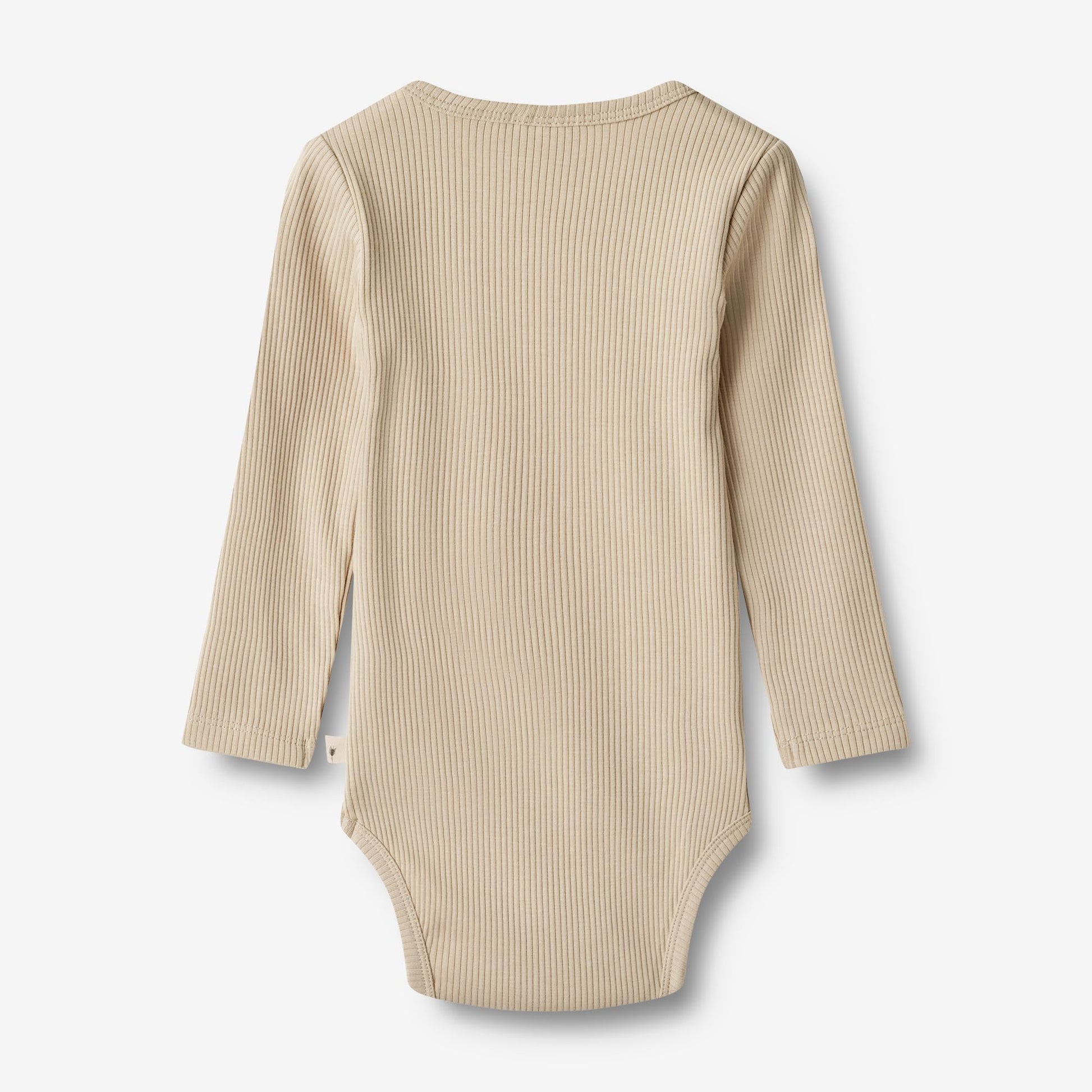 Wheat 'Spencer' L/S Rib Baby Body - Feather Grey