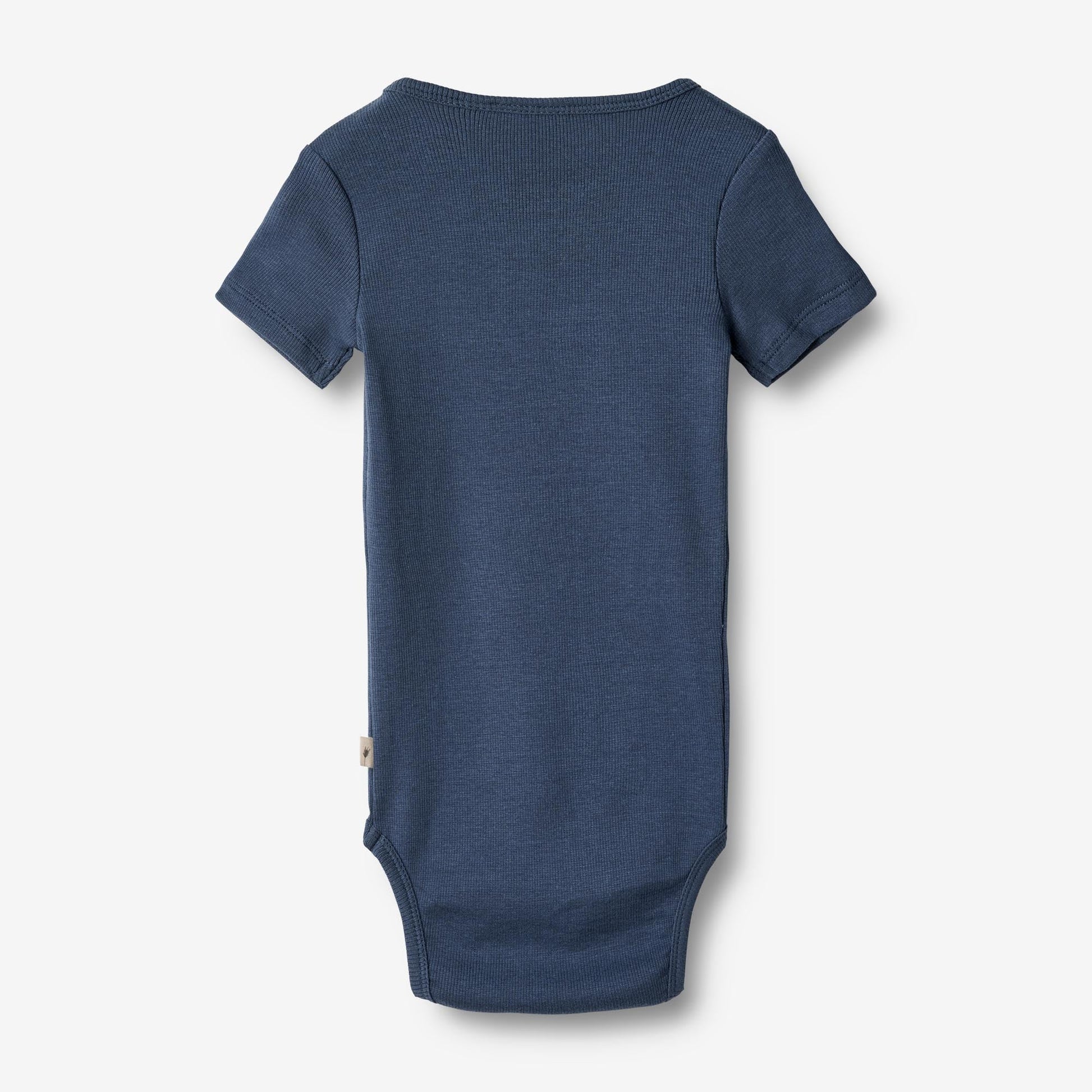 Wheat 'Timo' S/S Rib Baby Body - Blue Waves