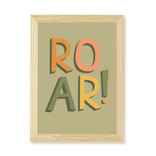ROAR! Kids Art Print by Hibou Home