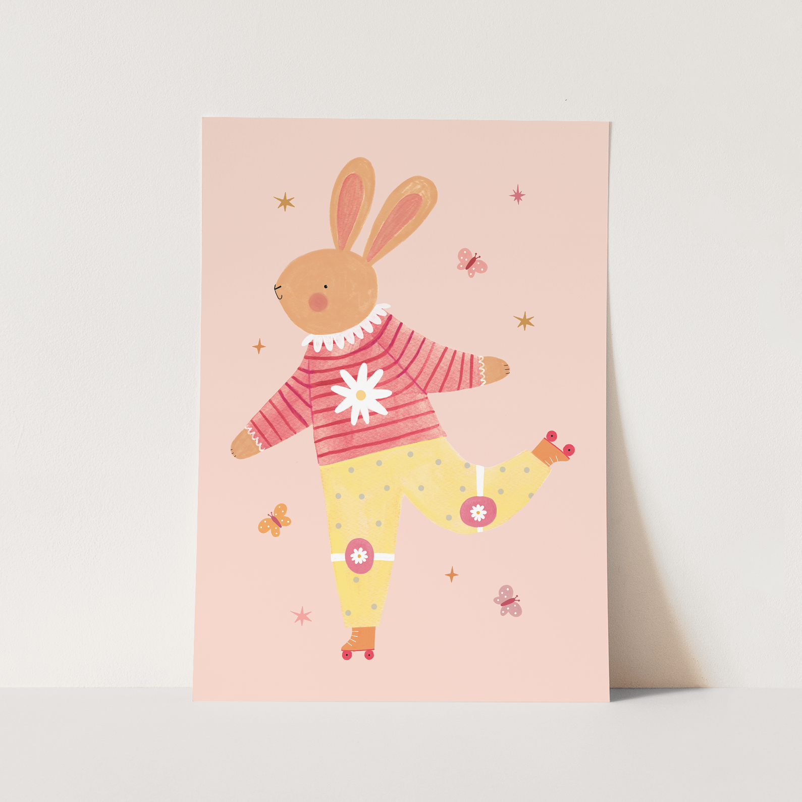 Kid of the Village Rollin' Rabbit Art Print