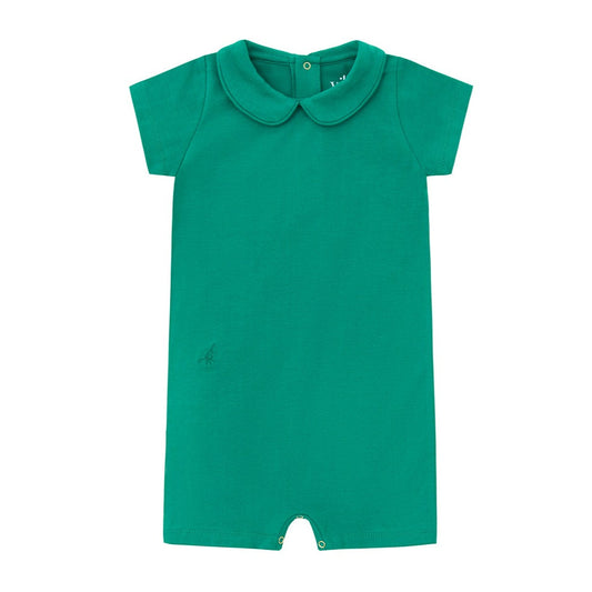 Organic Cotton Collared Baby Bodysuit With Shorts by Vild House of Little (3 Colours Available)