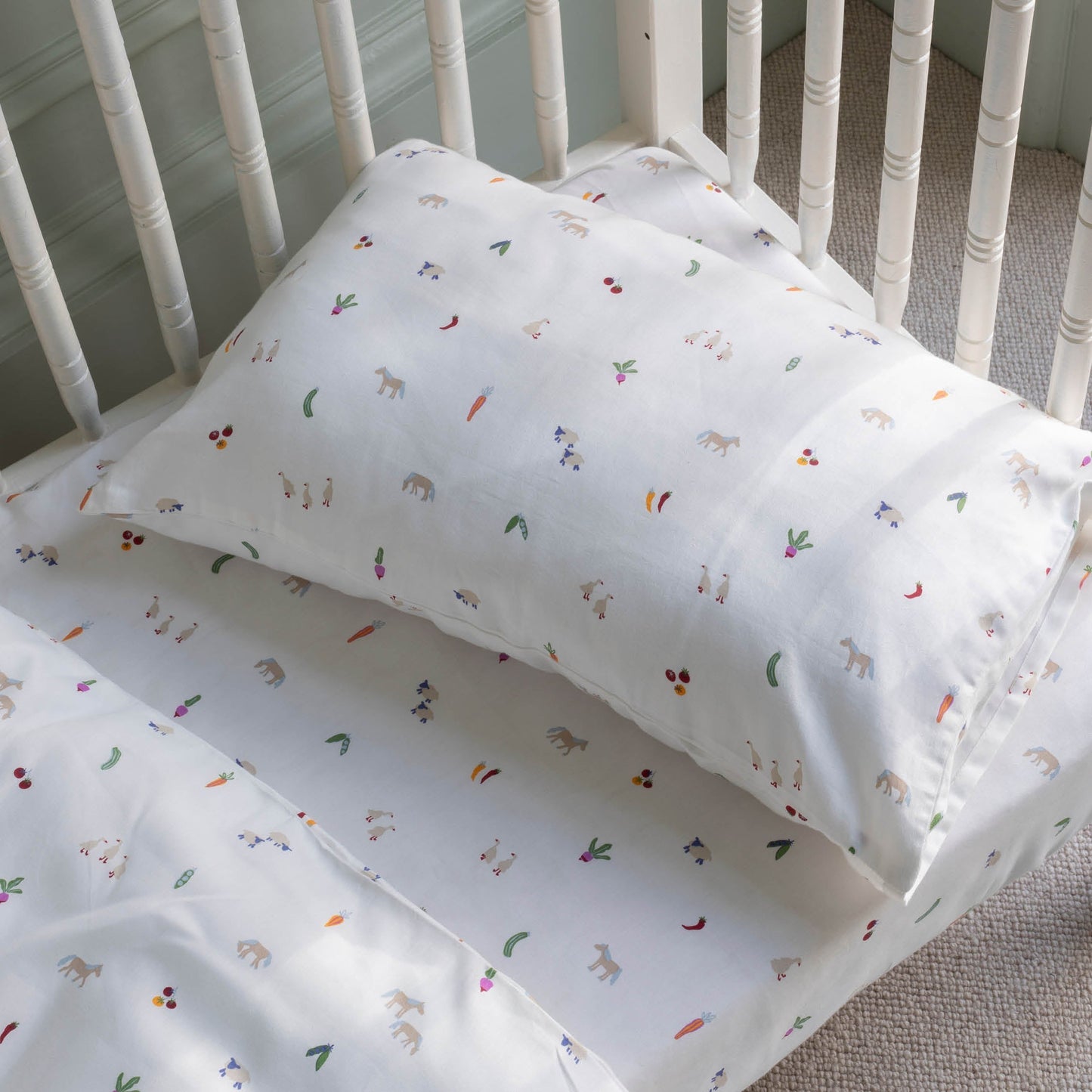 Avery Row Organic Cotton Cotbed Bedding Set - Little Farm