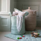 Avery Row Large Quilted Storage Basket - Greenhouse Gingham/Little Farm