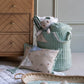 Avery Row Large Quilted Storage Basket - Greenhouse Gingham/Little Farm