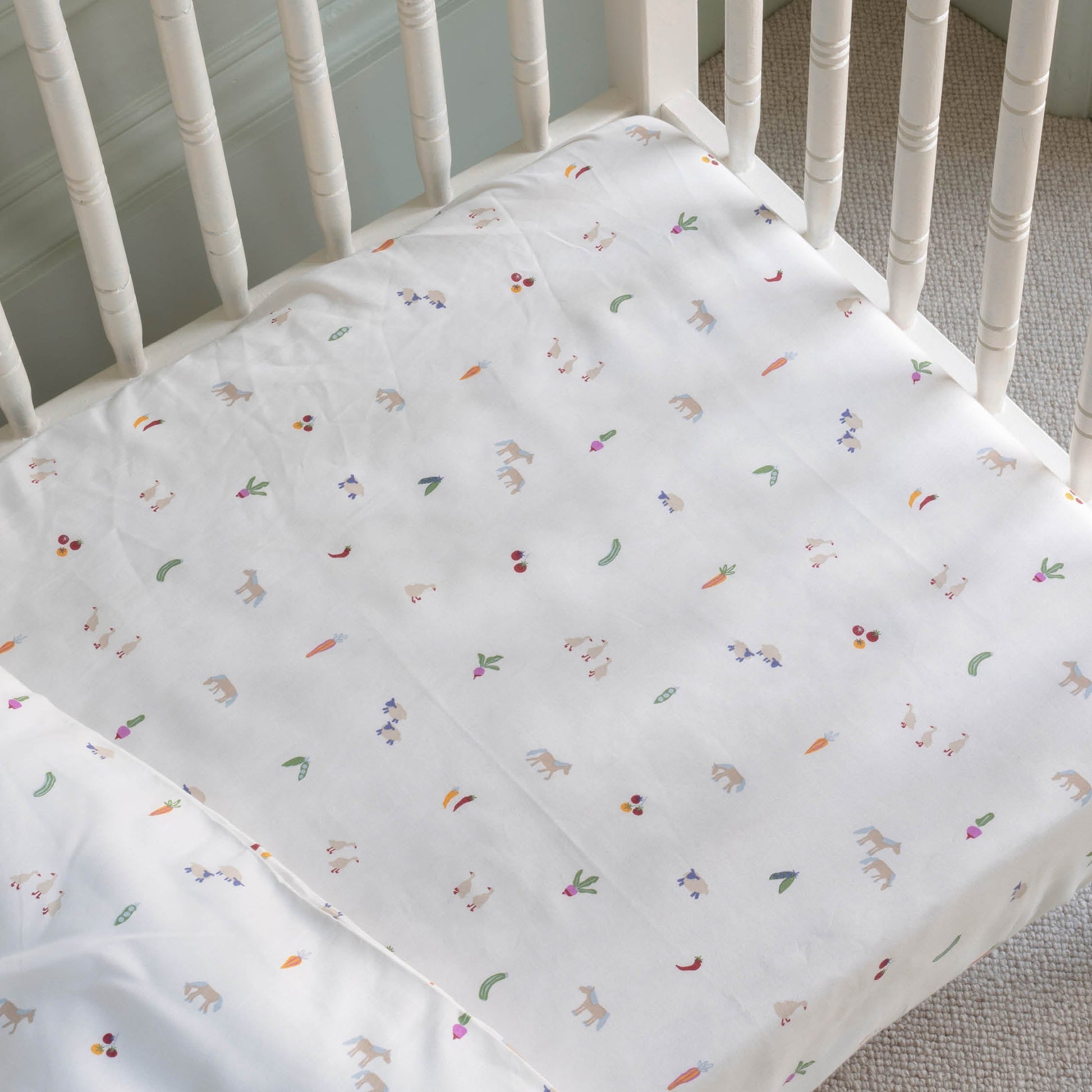 Avery Row Cotbed Fitted Sheet - Little Farm