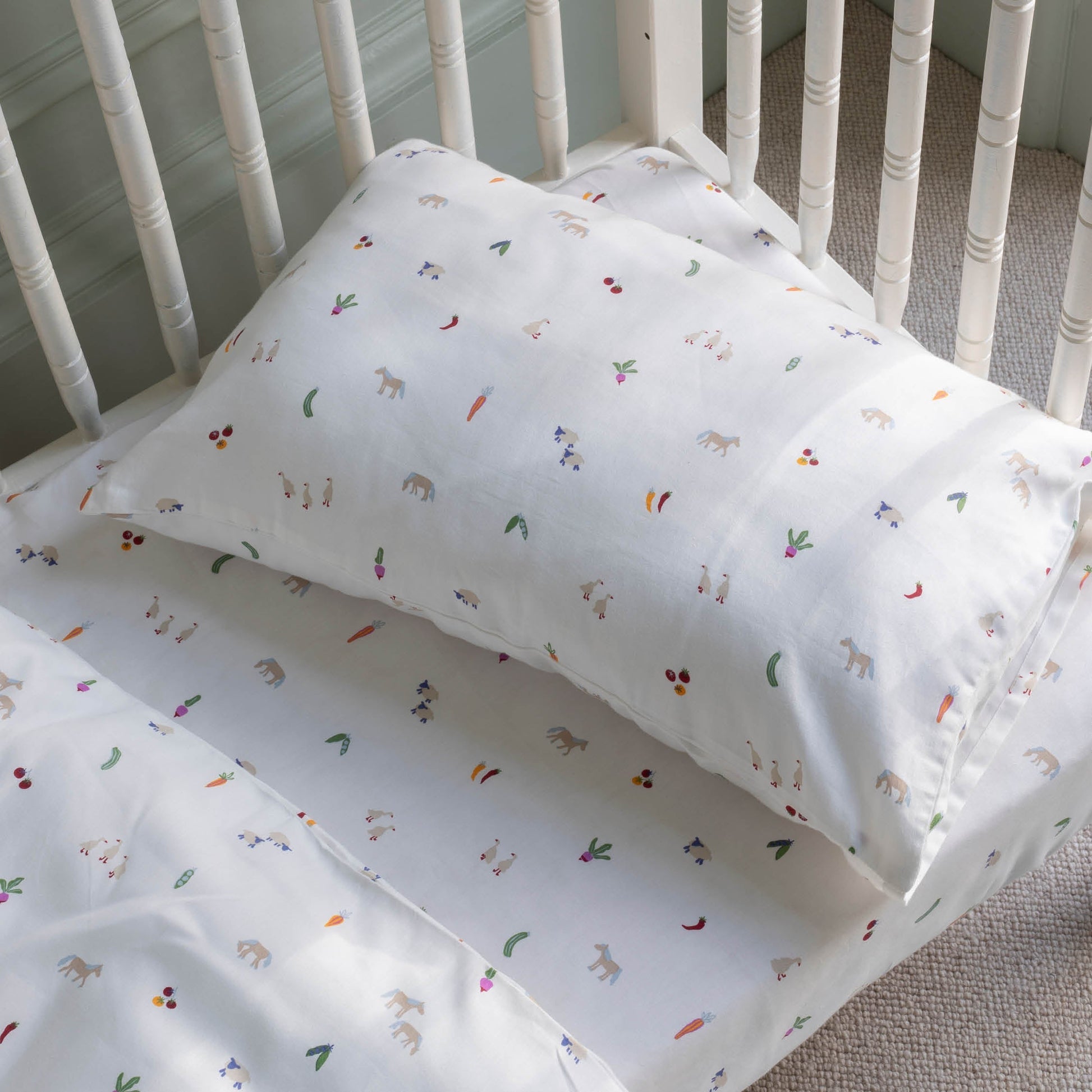 Avery Row Cotbed Fitted Sheet - Little Farm