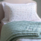 Avery Row Organic Quilted Single Bedspread - Greenhouse Gingham