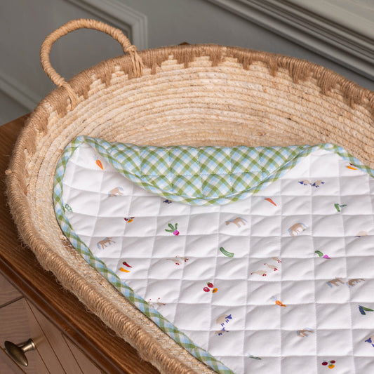 Avery Row Changing Basket Cotton Liner - Little Farm