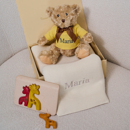 Sunny Safari Personalised Baby Gift Set by The Baby Gifting Co.