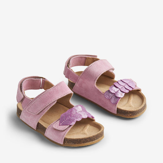 Wheat Open-Toe Children's Cork Sandal - Spring Lilac