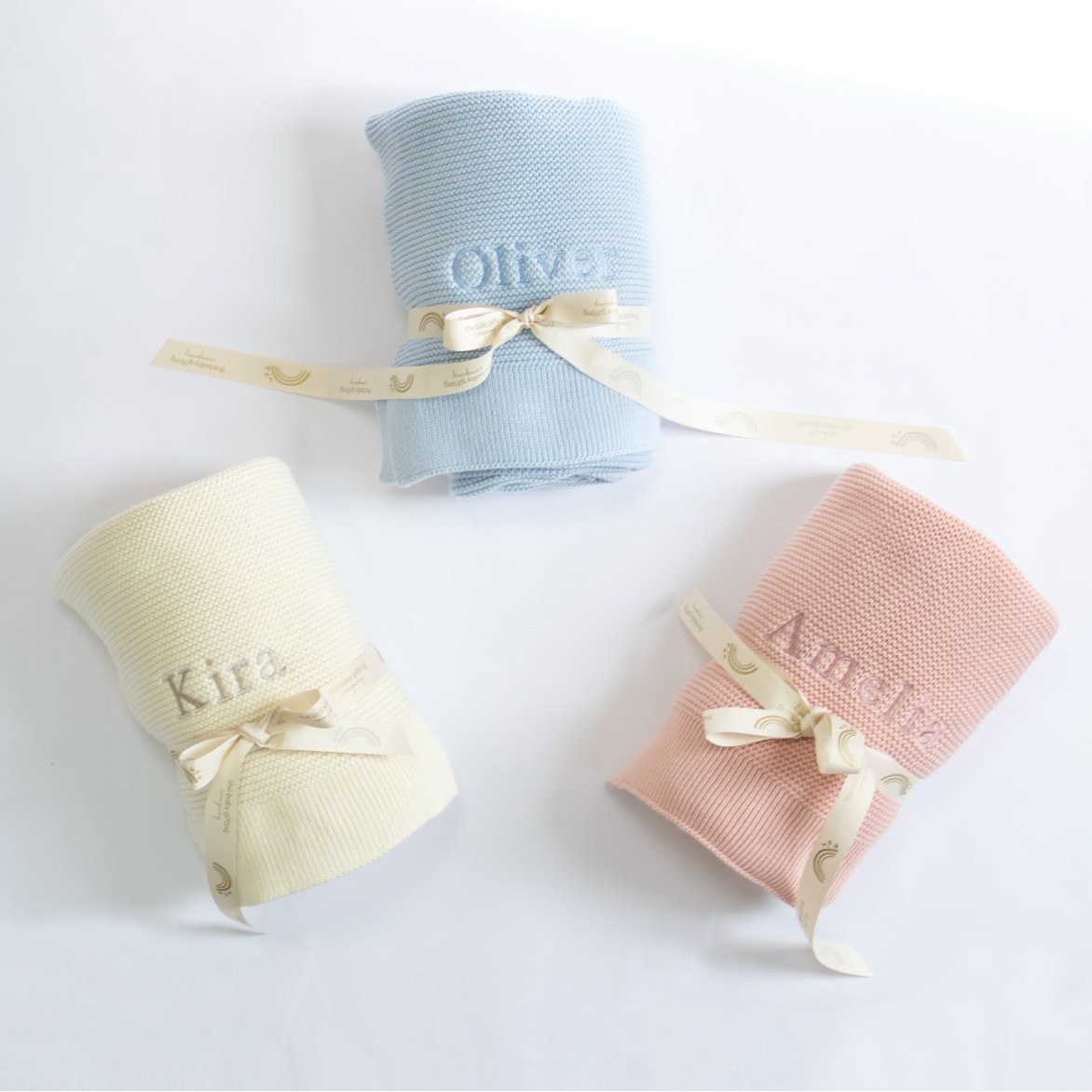 Organic Cotton Personalised Baby Blanket by The Baby Gifting Co.