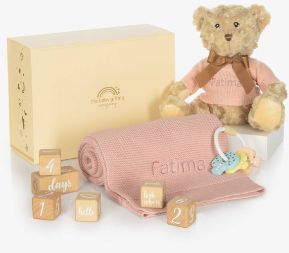 Milestone Snuggles Personalised Baby Gift Set by The Baby Gifting Co.