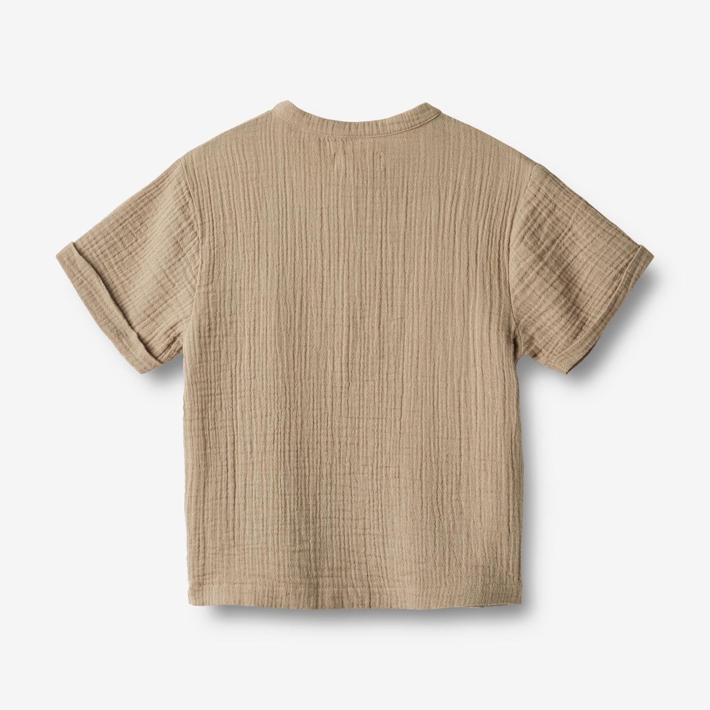 Wheat 'Svend' S/S Children's Shirt - Beige Stone