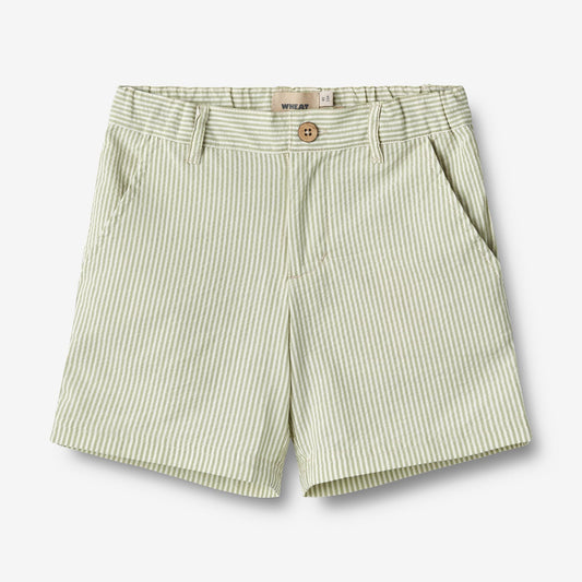 Wheat 'Elvig' Children's Shorts - Green Stripe