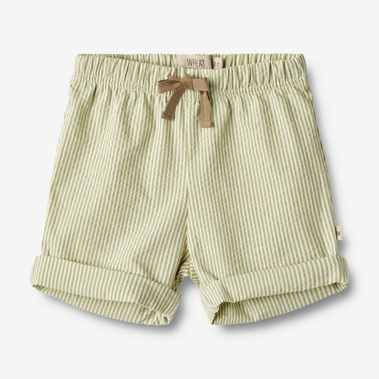 Wheat 'Milton' Baby Shorts - Green Stripe