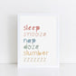 The Little Jones Sleep Snooze Print