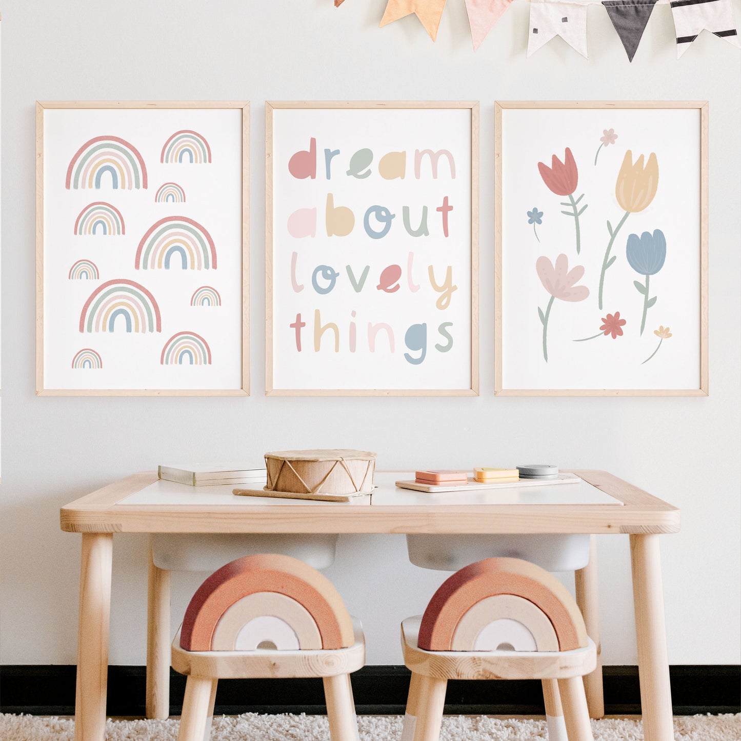 The Little Jones Spring Rainbows Print - Portrait