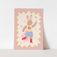 Kid of the Village Star Bunny Superhero Art Print