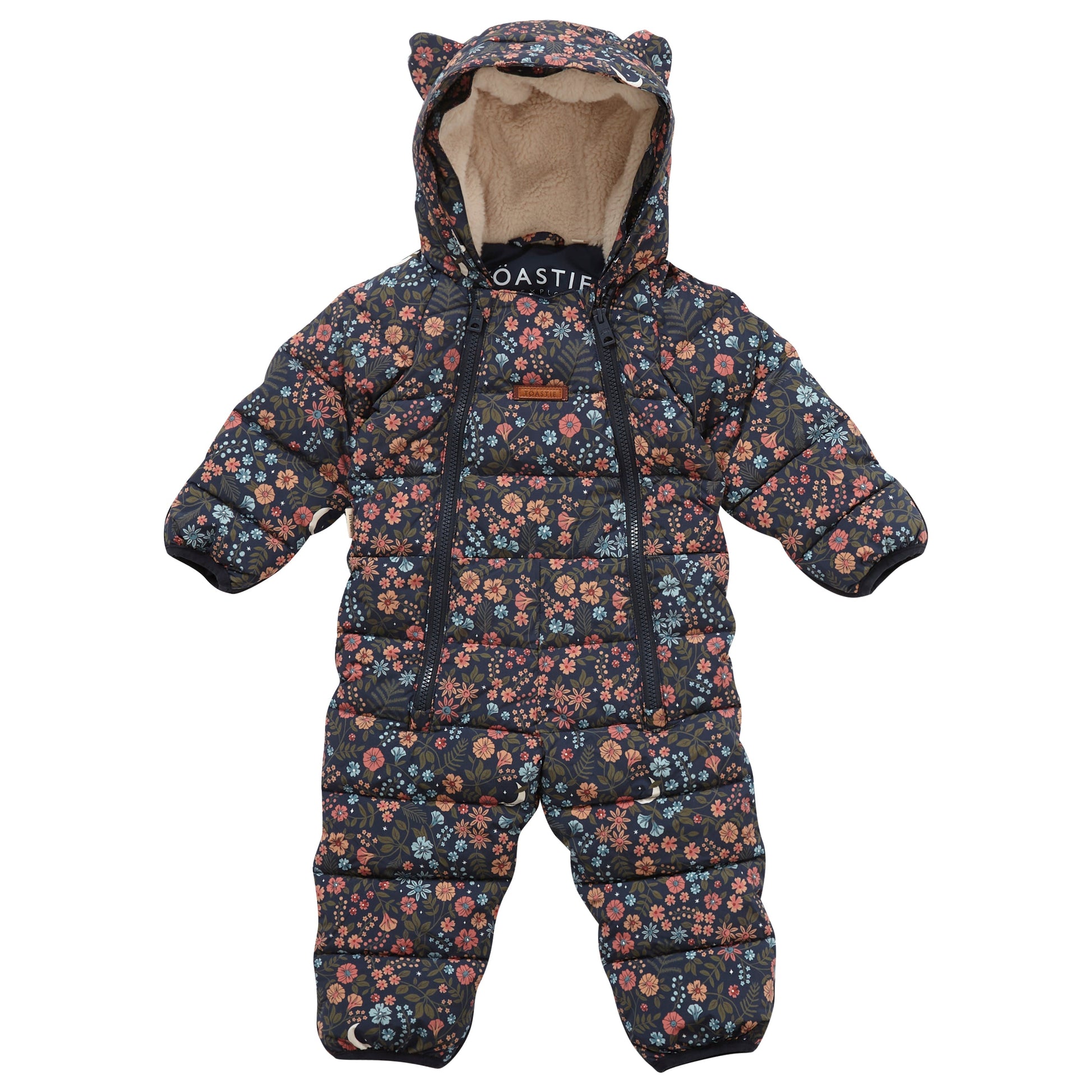 Toastie Kids Quilted Onesie - Floral Nightscape