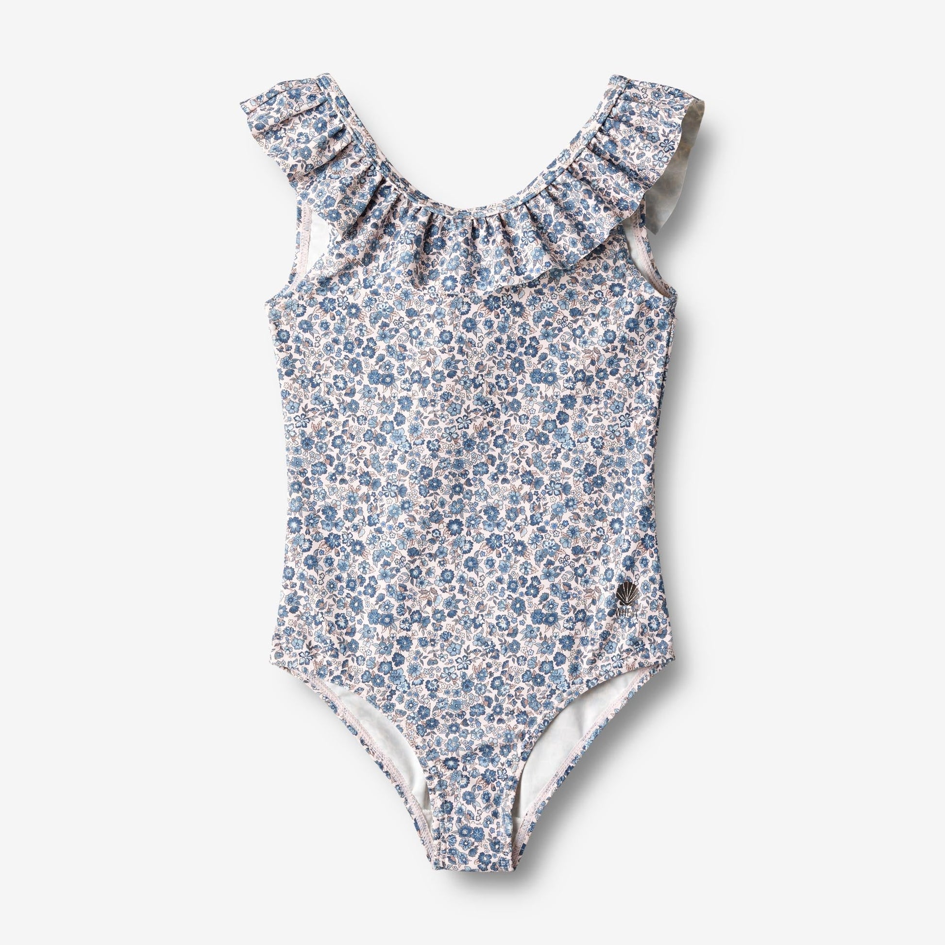 Wheat 'Marie-Louise' Children's Swimsuit - Blue Flower Meadow