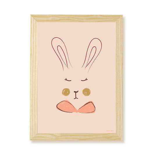 Sylvie Rabbit Kids Art Print by Hibou Home