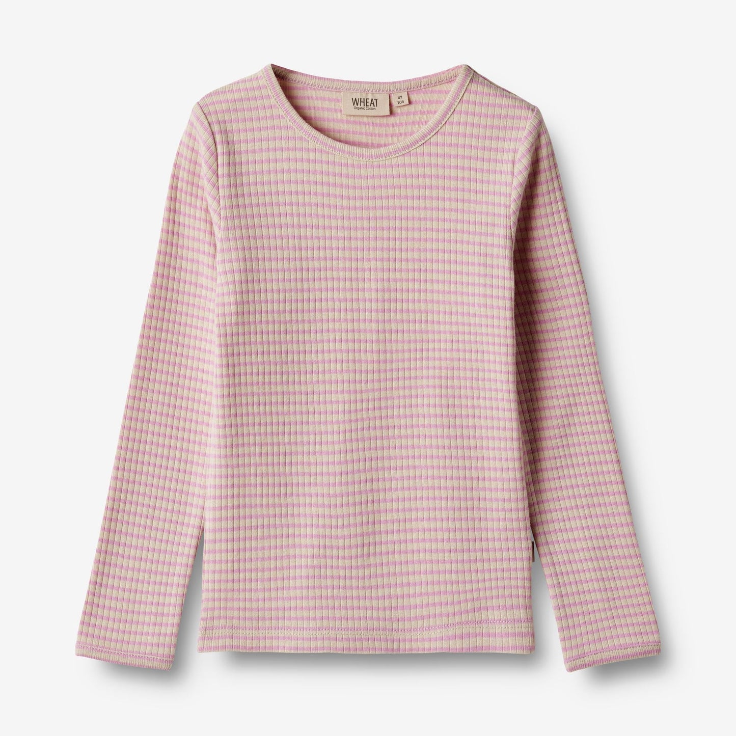Wheat 'Britt' Children's L/S T-Shirt - Pink Lilac Stripe